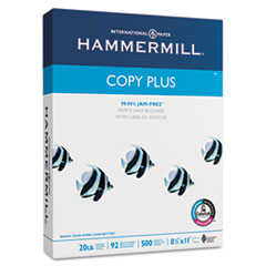 COPY PLUS COPY PAPER, 92 BRIGHTNESS, 20LB, 8-1/2 X 11, WHITE, 5000 SHEETS/CARTON