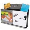 MYSTYLE STAINLESS STEEL DOCUPOCKET WITH WHITE BOARD, LETTER, SILVER/WHITE