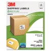 PERMANENT ADHESIVE WHITE RECYCLED MAILING LABELS, 3-1/3 X 4, 600/PACK