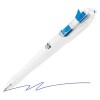 BALLPOINT RETRACTABLE PEN WITH 50 FLAGS, BLUE INK, MEDIUM, 2 PER PACK