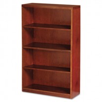 MIRA SERIES WOOD VENEER 4-SHELF BOOKCASE, 34 3/4W X 12D X 68H, MEDIUM CHERRY