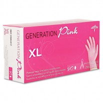 GENERATION PINK VINYL GLOVES, PINK, X-LARGE, 90/BOX