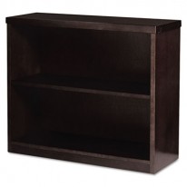 MIRA SERIES WOOD VENEER 2-SHELF BOOKCASE, 34 3/4W X 12D X 29H, ESPRESSO