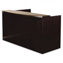 MIRA SERIES WOOD VENEER RECEPTION DESK SHELL, 72W X 36D X 43 1/2H, ESPRESSO