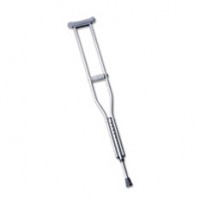 PUSH-BUTTON ALUMINUM CRUTCHES, ADULT TALL, 5' 10 TO 6' 6, 1 PAIR