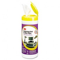 DISINFECTING DESK & OFFICE WET WIPES, CLOTH, 7 X 8, 25/CANISTER