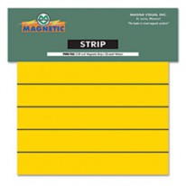 MAGNETIC WRITE-ON/WIPE-OFF PRE-CUT STRIPS, 6 X 7/8, YELLOW, 25/PACK