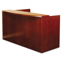 MIRA SERIES WOOD VENEER RECEPTION DESK SHELL, 72W X 36D X 43 1/2H, MEDIUM CHERRY