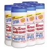 DRY ERASE CLEANER WIPES, CLOTH, 7 X 12, 30/CANISTER, 6/CARTON