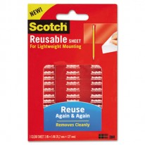 RESTICKABLE MOUNTING TABS, 3 X 5, CLEAR, 1 SHEET/PACK