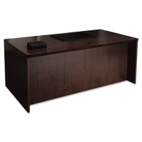 MIRA SERIES WOOD VENEER STRAIGHT FRONT DESK, 72W X 36D X 29 1/2H, ESPRESSO