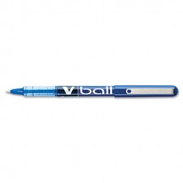 VBALL ROLLER BALL STICK PEN, LIQUID INK, BLUE INK, EXTRA FINE, DOZEN
