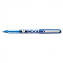 VBALL ROLLER BALL STICK PEN, LIQUID INK, BLUE INK, EXTRA FINE, DOZEN