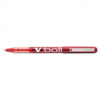 VBALL ROLLER BALL STICK PEN, LIQUID INK, RED INK, EXTRA FINE, DOZEN