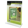 CLEAR PLASTIC SIGN HOLDER, STAND-UP, 8 1/2 X 11