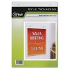 CLEAR PLASTIC SIGN HOLDER, WALL MOUNT, 8 1/2 X 11