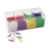 PLASTIC COATED PAPER CLIPS, NO. 2 SIZE, ASSORTED COLORS, 800/PACK