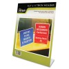 CLEAR PLASTIC SIGN HOLDER, STAND-UP, SLANTED, 8 1/2 X 11
