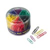 PLASTIC COATED PAPER CLIPS, NO. 2 SIZE, ASSORTED COLORS, 450/PACK