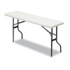 INDESTRUCTABLE TOO 1200 SERIES RESIN FOLDING TABLE, 60W X 18D X 29H, PLATINUM
