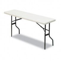 INDESTRUCTABLE TOO 1200 SERIES RESIN FOLDING TABLE, 60W X 18D X 29H, PLATINUM