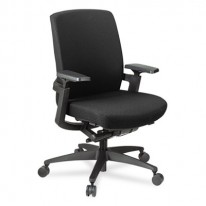 F3 SERIES SYNCHRO-TILT WORK CHAIR, BLACK UPHOLSTERY