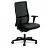 IGNITION SERIES MESH MID-BACK WORK CHAIR, BLACK FABRIC UPHOLSTERED SEAT