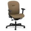 MIRUS SERIES LOW-BACK SYNCHRO-TILT CHAIR, TAUPE FABRIC UPHOLSTERY