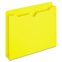 FILE JACKET, TWO INCH EXPANSION, LETTER, YELLOW, 50/BOX