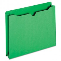 FILE JACKET, TWO INCH EXPANSION, LETTER, GREEN, 50/BOX