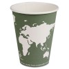 WORLD ART RENEWABLE RESOURCE COMPOSTABLE HOT CUPS, 12 OZ, GREEN, 50/PACK