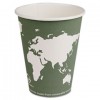 WORLD ART RENEWABLE RESOURCE HOT DRINK CUPS W/LIDS, 12 OZ., 50 CUPS-50 LIDS/BOX