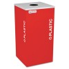 KALEIDOSCOPE COLLECTION RECYCLING RECEPTACLE, 24 GAL, RUBY RED