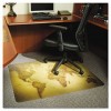 WORLD MAP 48X36 RECTANGLE CHAIR MAT, DESIGN SERIES FOR CARPET UP TO 3/4