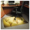 WORLD MAP 60X46 RECTANGLE CHAIR MAT, DESIGN SERIES FOR CARPET UP TO 3/4