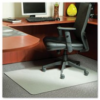 STAINLESS 46X60 RECTANGLE CHAIR MAT, DESIGN SERIES FOR CARPET UP TO 3/4