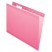 REINFORCED HANGING FILE FOLDERS, LETTER, PINK, 25/BOX