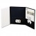 YOURSTYLE CUSTOM TRI-FOLIO PRESENTATION FOLDER, LETTER SIZE, BLACK/WHITE, 4/PACK