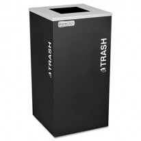 KALEIDOSCOPE COLLECTION RECYCLING RECEPTACLE, 24 GAL, BLACK