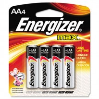 MAX ALKALINE BATTERIES, AA, 4 BATTERIES/PACK