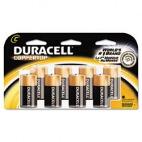 COPPERTOP ALKALINE BATTERIES WITH DURALOCK POWER PRESERVE TECHNOLOGY, C, 8/PACK