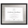CONTEMPORARY WOOD DOCUMENT/CERTIFICATE FRAME, SILVER METAL MAT, 11 X 14, BLACK