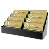 RECYCLED BUSINESS CARD HOLDER, HOLDS 450 2 X 3 1/2 CARDS, EIGHT-POCKET, BLACK