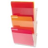 UNBREAKABLE WALL FILE SET, LETTER, THREE POCKET, CLEAR