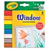 WASHABLE WINDOW FX MARKERS, CONICAL TIP, ASSORTED COLORS, 8/SET