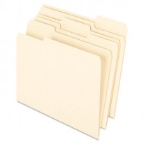 EARTHWISE 100% RECYCLED PAPER FILE FOLDER, 1/3 CUT, LETTER, MANILA, 100/BOX