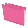 READY-TAB COLORED REINFORCED HANGING FILE FOLDERS, LETTER, PINK, 20/BOX