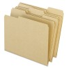 RECYCLED FILE FOLDERS, 1/3 CUT TOP TAB, LETTER, NATURAL, 100/BOX