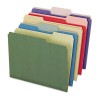 RECYCLED FILE FOLDERS, 1/3 CUT TOP TAB, LETTER, ASSORTED, 50/BOX