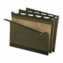 READY-TAB REINFORCED HANGING FOLDERS, 1/5 TAB, LETTER, STND GREEN, 25/BOX